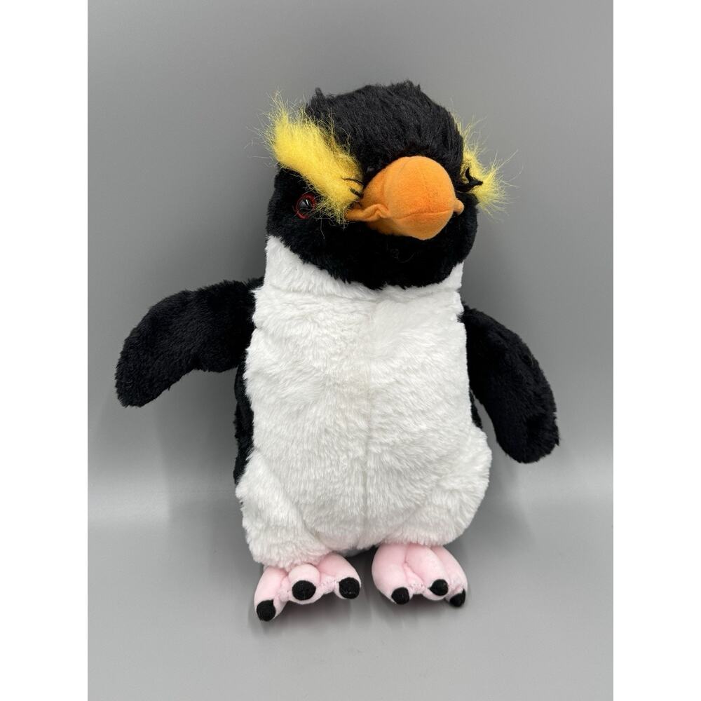WILD REPUBLIC Rockhopper Penguin Plush 11” Realistic‎ Stuffed Animal Yellow Hair
